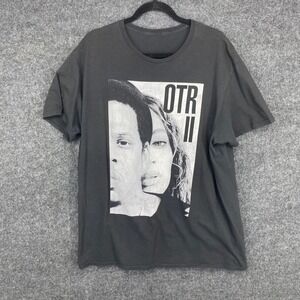 Jay-Z Beyonce OTR II Tour T-Shirt Black Double Sided Graphic Concert Tee XL